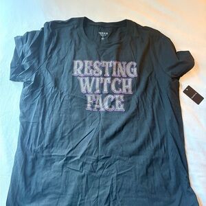 Torrid Black Tee with Purple Graphic